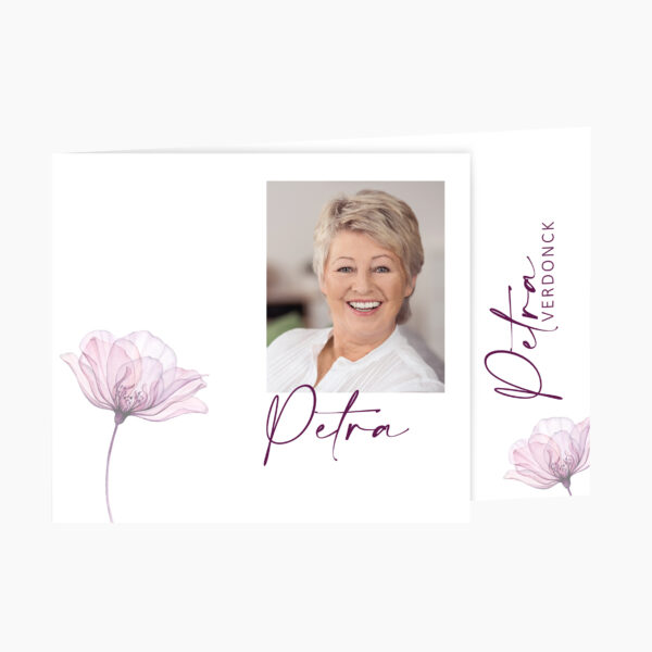 rouwprentje paarse bloem