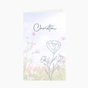 Rouwbrief bloemenveld