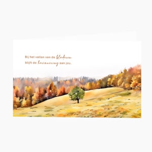 RA 281 - rouwbrief aquarel herfstlandschap